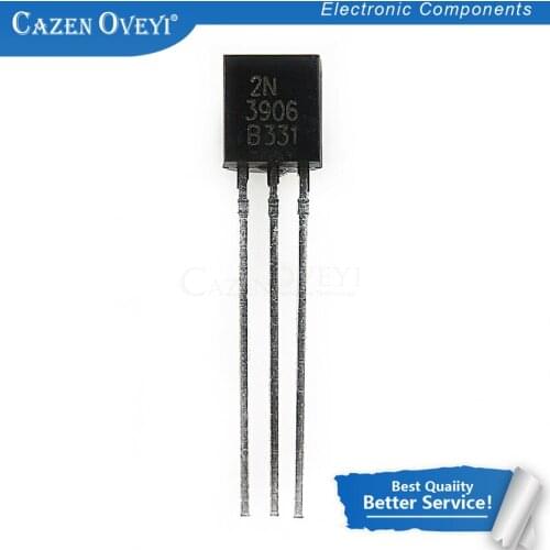 100pcs/lot 2N3906 TO-92 3906 General Purpose Transistor 0.2A 40V PNP MMBT3906 new original In Stock