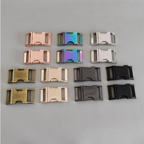 100 Pcs/Lot Plated Metal Buckle Quick Side Release Buckle Kirsite For 25mm Sewing Leathercraft Handmade Accessories