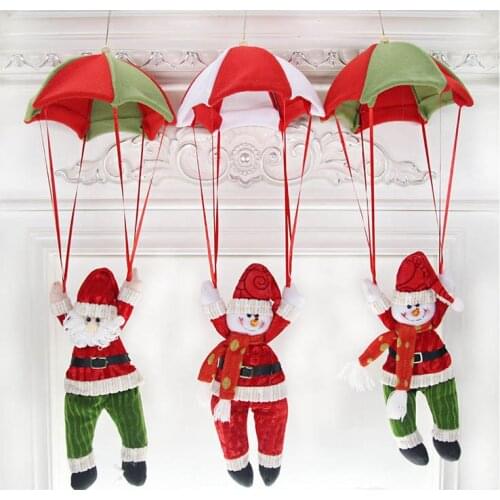 12Pcs/lot Christmas Decorations Plush Grid Santa Snowman Doll Pendant Xmas Party Gift Christmas Tree Hanging Ornament for Home