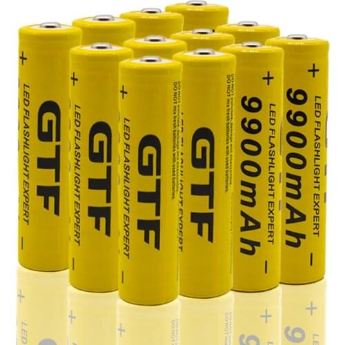 2pcs Brand new bateria de 18650 3.7V 9900 MAH bateria de ons de LTIO recarregvel para Lanterna Led 18650 bateria Atacado