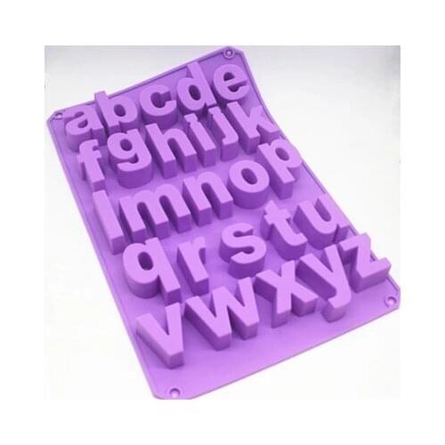 26 small English letter silicone cake mold DIY mold jelly pudding