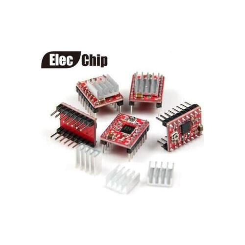 5pcs Reprap Stepper Driver A4988 Stepper Motor Driver Module with Heatsink