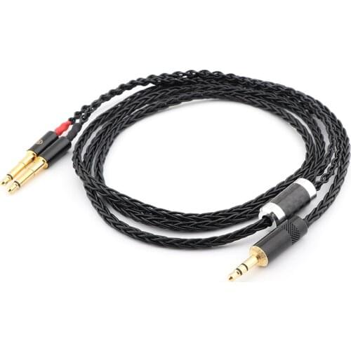 8 Cores 3.5mm Stereo Plug Audio Upgrade Cable for Meze 99 Classics T1P T5P t1 d8000 MDR-Z7 D600 D7100 Headphone