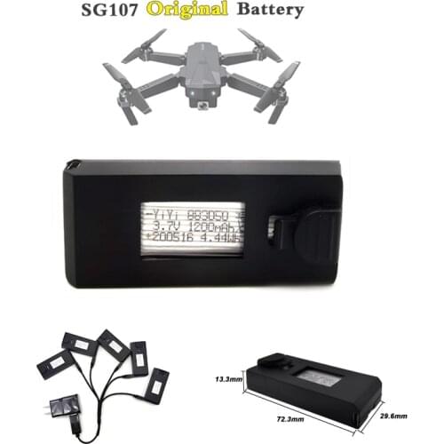 Original SG107 Drone Battery 3.7V 1200mAh Lipo Battery with Charger for SG107 RC Quadcopter Helicopter accessories Battery Parts