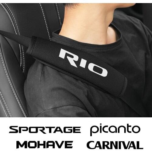 Car Seat Belt Cover Pad For Kia SPORTAGE RIO PICANTO MOHAVE CARNIVAL SELTOS CARENS NIRO CERATO VENGA STINGER K5 Auto Accessories