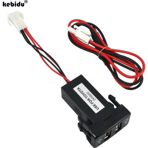 Kebidu USB car charger 12V~24V to 5V / 2.1A 2-Port USB 2.0 Vehicle Car Power Inverter Converter for TOYOTA