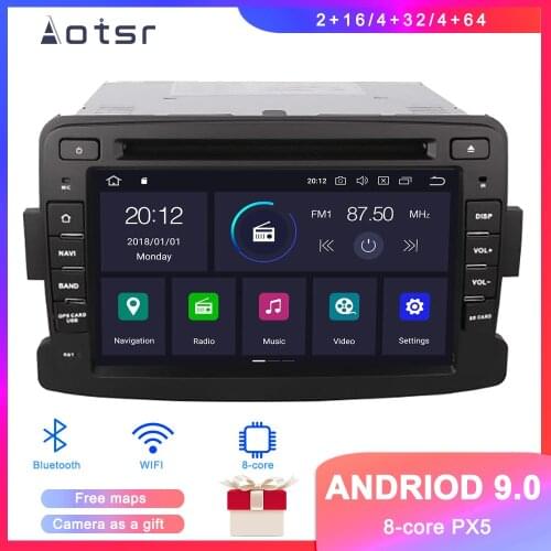 DSP Android 9.0 Car GPS Navigation Car DVD Player For Renault Duster Dacia Logan 2 Auto Stereo Radio Multimedia player Head Unit
