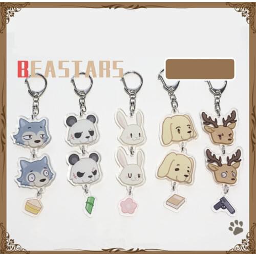 Anime BEASTARS Legoshi Haru Louis Acrylic Keychain Pendant Keyring Cosplay Prop Jewelry Accessorie Pendant Gift Favors Souvenir