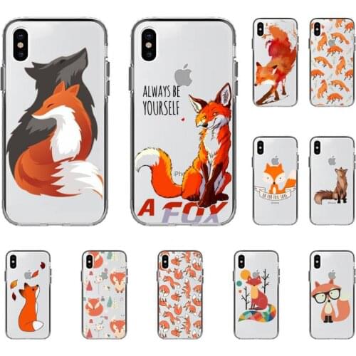 Yinuoda Anime funny foxs lovely cute Phone Case for iPhone 8 7 6 6S Plus X 5S SE 2020 XR 11 12 pro XS MAX