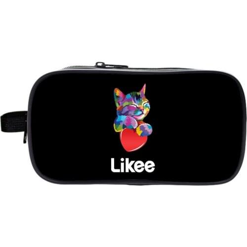 Likee Pencil Case Boy Girl School Supplies Rainbow Heart Logo Printing Student Creative Pencil Case Personalized Stationery Bag