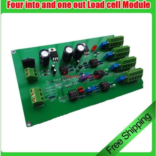 Four into and one out Load cell Module/10V weight transmitter/four way pressure tension amplifier/voltage current converter
