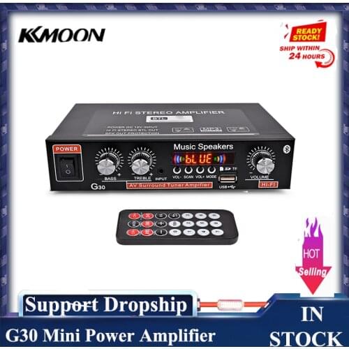 Household G30 Power Amplifier Mini Bluetooth 87.5MHz-108.0MHz HiFi Power Amplifiers Stereo Home Audio Digital Sound Amplifier