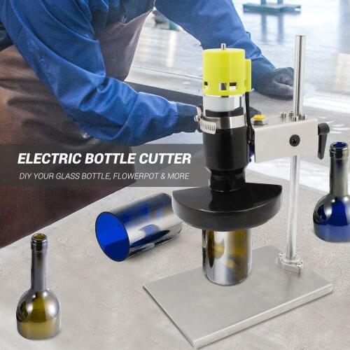 Electric Glass Bottle Cutter Cutting Tool Cutting Machine with 7 Variable Speed for DIY Flowerpot Round Oval Glass Bottle