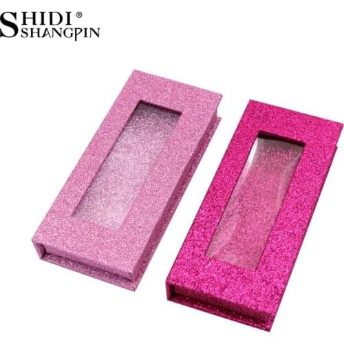 25MM Wholesale false eyelashes packaging boxes 3D Mink Lashes Glitter Case Empty Makeup Eyelash Storage Custom logo for Makeups
