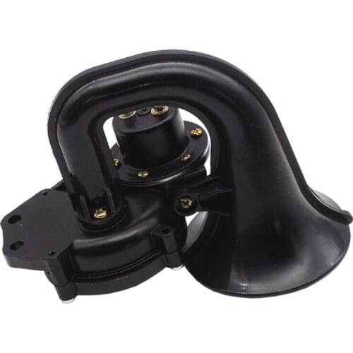 1PCS 30W 12V/24V Car Truck Snail Horn Loud clear sound For Scania Volvo Car modification Accessories Black