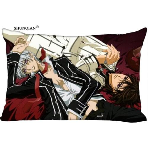 Custom Vampire Knight Printed Pillowcase Two Sides Home Living room cushion Rectangular Silk Pillowcase More size