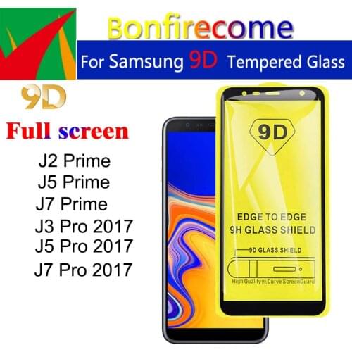 50Pcs 9D Full Curved Tempered Glass For Samsung J2 J5 J7 Prime G532 G570 Screen Protector For Galaxy J3 J5 J7 Pro 2017 J330 J530