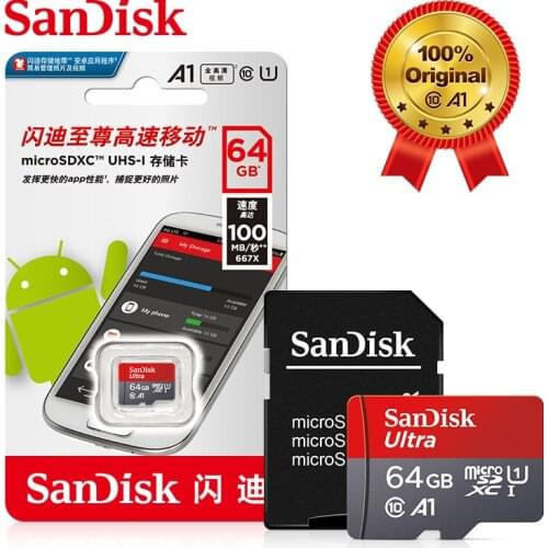 Sandisk class10 memory card 64GB 16GB Max 98Mb/s micro sd card 128GB 256GB tarjeta microsd 32g A1 mini TF card with Free adapter