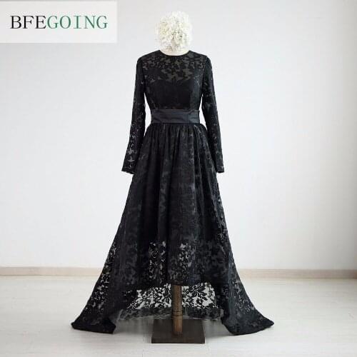 Lace Long Sleeves Floor-Length A-Line Wedding Dresses Sweep Brush Train Bridal Gowns Custom Made