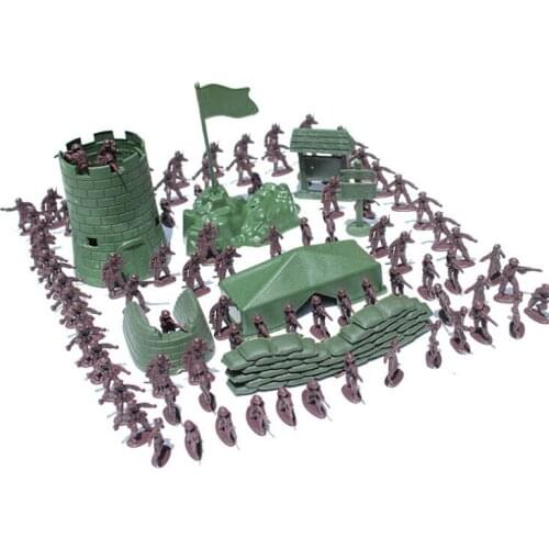 Hot New 100pcs/Lot Army Combat Game Toys Soldier Set 4cm/1.57' Model Building Kits Military Model Figures Gift Toys for Child