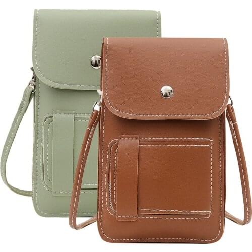 Fashion Womens Bag Mobile phone bag PU Leather Mini Shoulder Crossbody Bag For Girls School Card holder Purse 2021