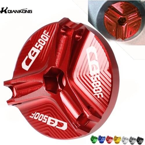 Motorcycle CNC Aluminum Engine Oil Filter Cup Plug Cover screws For Honda CB500F CB 500F 2013 2014 2015 2016 2017 2018 2019
