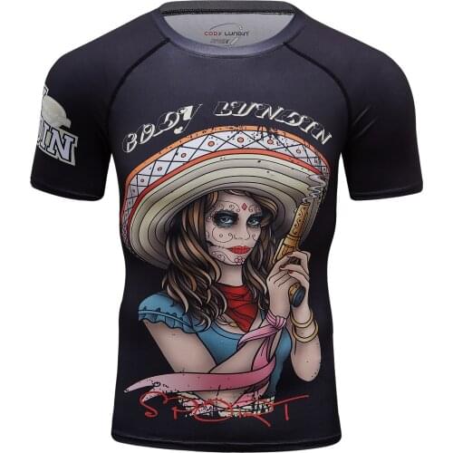 Custom Logo High Quality Short Sleeve Muscle Fitness polyester spandex T-shirt For Man