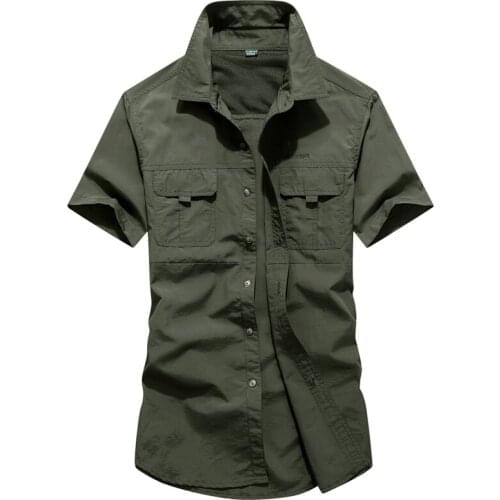 Mens Short Sleeve Shirts Military Shirts JP5935
