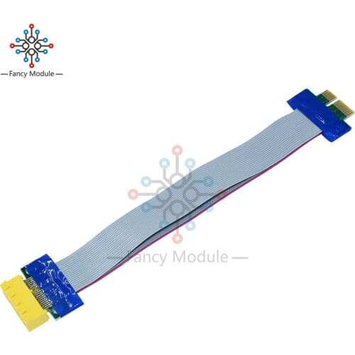 Reliable 2017 17cm PCI-E 1X Slot Riser Card Extender Extension Ribbon Flex Relocate Cable