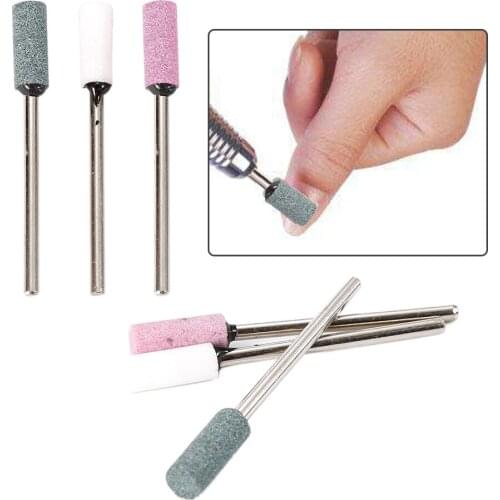 3 Or 1Pcs 2.34mm Nail Grinding Head Native Silicon Carbide Carborundum Grinding Wheel Bit Head Nail Polishing Sanding DIY Tools