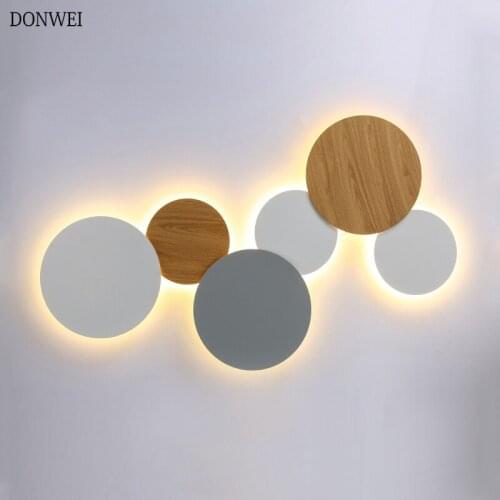 Nordic Combination Moon Led Wall Lamp Bedroom Black/White Metal Led Wall Lights Living Room Corridor Led Wall Light Fixture