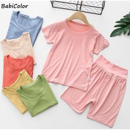 Summer New Baby Pajama set For Kids Fashion Sleeping Home Wear Toddler Baby Boy Girl Clothes Short Suits 1-7 Years