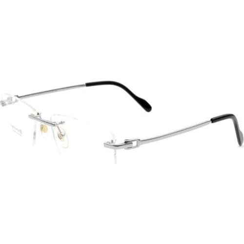 Pure Titanium Glasses Frame Men Rimless Progressive Multi-focal Lens Optical Eyewear Vintage See Near Far Reading Eyeglasses