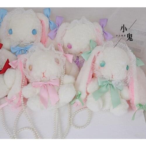 Origional Lolita Rabbit Bear Bag Lolita Lop Eared Rabbit Bag Cute Soft Sister JK Long Eared Rabbit Bag
