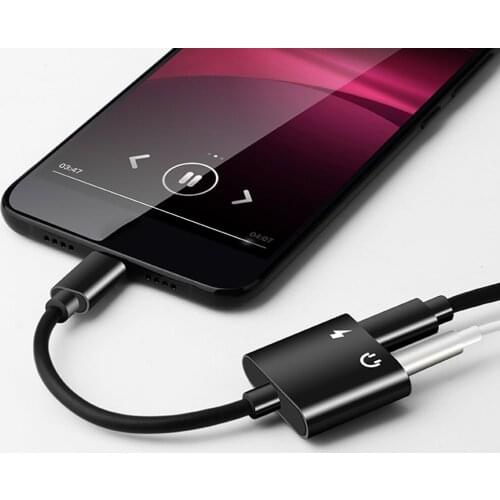 2 in 1 USB Type-C to 3.5mm Audio Adapter Splitter Cable Charging+ Listening Male to Female Headphone Converter For Xiaomi Huawei