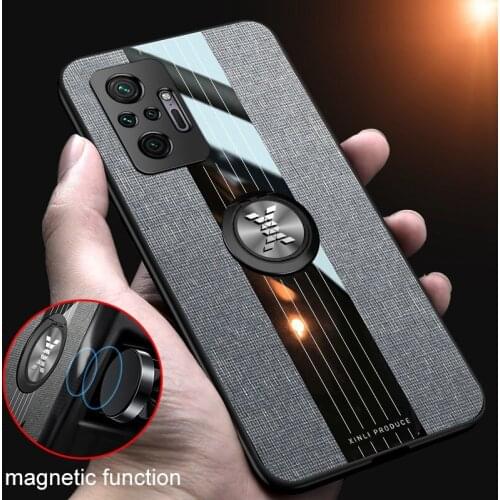 Luxury Ring Cloth Phone Case For Xiaomi Mi 10 Ultra 11 Lite 10T Pro Mi Poco F3 M3 X3 NFC Redmi K40 Note 10 Pro 10S Cover Coque