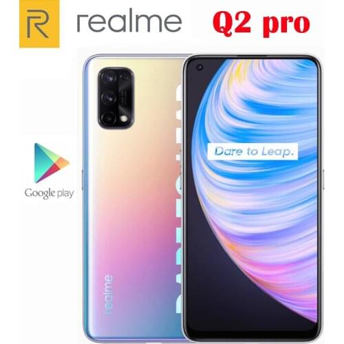 Official Realme Original New Q2 Pro 5G Smartphone Dimensity 800U Octa Core 6.4inch AMOLED 4300mAh 65W Dash Charge 48MP Camera