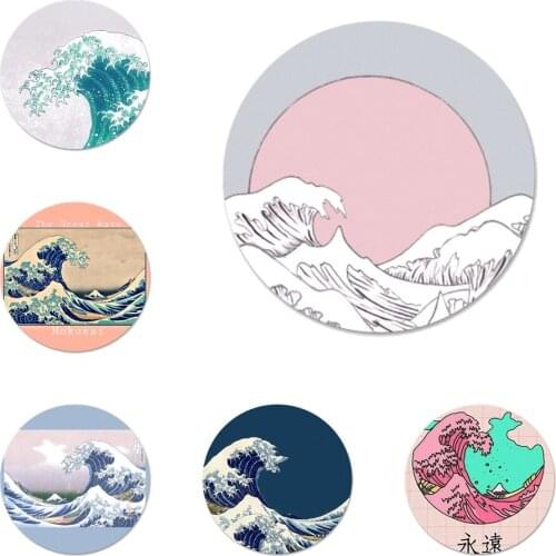 Japan great wave Badge Brooch Pin Accessories For Clothes Backpack Decoration gift