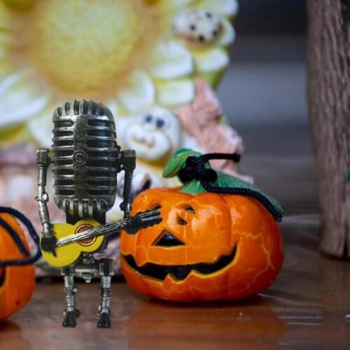 Halloween Decorations Small Ornaments Resin Crafts Guitar Microphone Music Holiday Festival Party For Home Living Room Bedroom