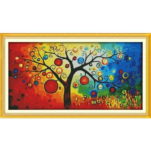 Everlasting Love The Money Tree (2) Chinese Cross Stitch Kits Ecological Cotton Stamped 11CT Christmas New Store Sales Promotion