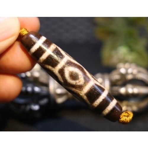 Magic Power Tibetan Old Agate 6 dragon eye dZi Bead Amulet Timestown