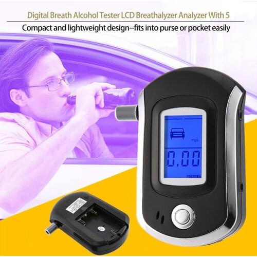 High Accuracy Professional Digital Breath Alcohol Tester Breathalyzer AT6000 Alcohol Breath Tester Alcohol Detector