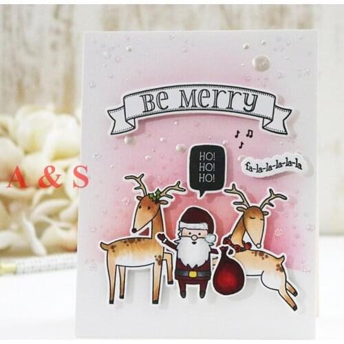 Z90 Father Christmas Clear Stamp Silicone Seals Scrapbook card album paper craft home decor embossing stencil punch