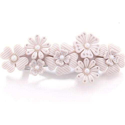 2pcs French Styles Hair Barrette - Beauty Flowers Hair Clip Accessory - Cellulose Acetate Hair Jewelry Ornament for Women Tiara