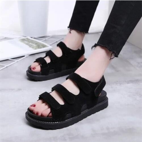 Harajuku Chunky Platform Wedges Beach Sandals For Women Summer Designer Outdoor Rome Shoes Casual Fashion Korean Flats 2021 New