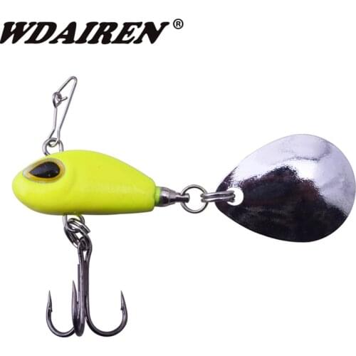 1PCS Metal Mini VIB With Rotate Spoon Fishing Lure 28mm 12g Winter Ice Lures Fishing Tackle Crankbait Vibration Spinner