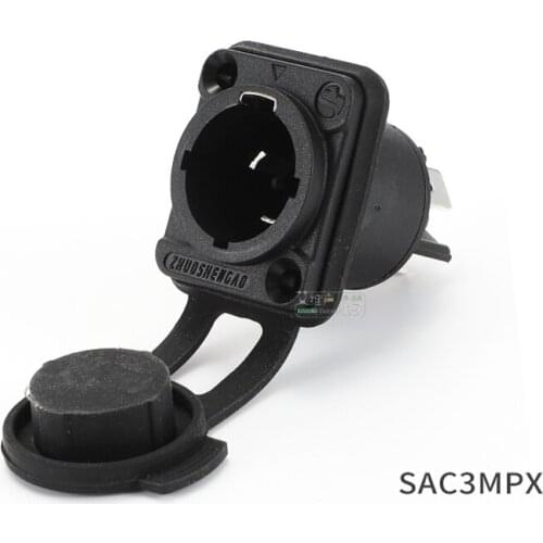 1Pcs stage lighting power cord aviation waterproof plug 16A socket SAC3MPX male female HIFI fever audio accessories