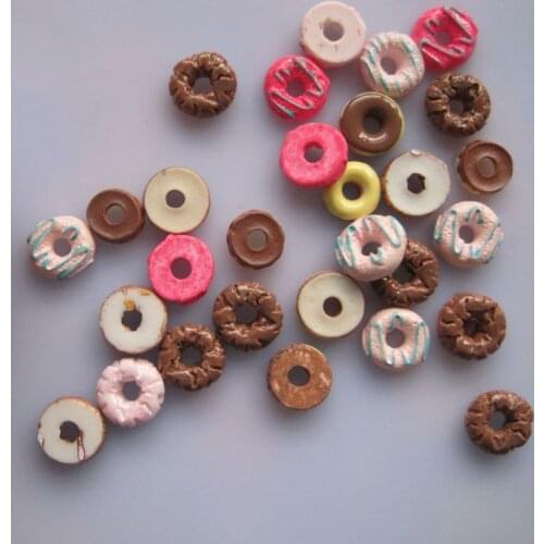 #10 30pcs Cute Mix Donut Shape Nail Resin Decoration Outlooking