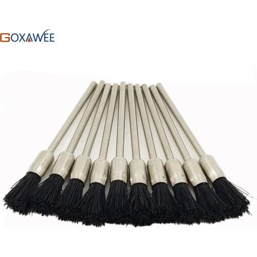100pcs Bristle Mounted Polishing Brush For Dremel Power Tool Accessories Woodwoking Metalworking Abrasive Tools Shank 2.35mm