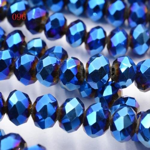 140pcs Rondelle faceted Crystal Glass Loose Spacer Round Beads for Jewelry Making4mm